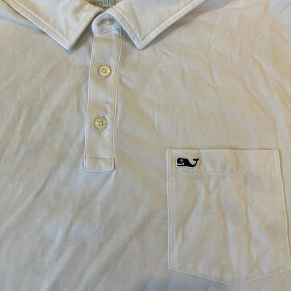 Mens Vineyard Vines Edgartown White Polo Short Sleeved Shirt SZ XL - Picture 4 of 6